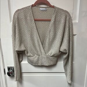 Abercrombie & Fitch Cream V-Neck Sweater